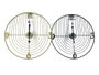 DKD Home Decor Set de 2 Relojes de Pared Metálicos 60x60 cm Negro y Dorado