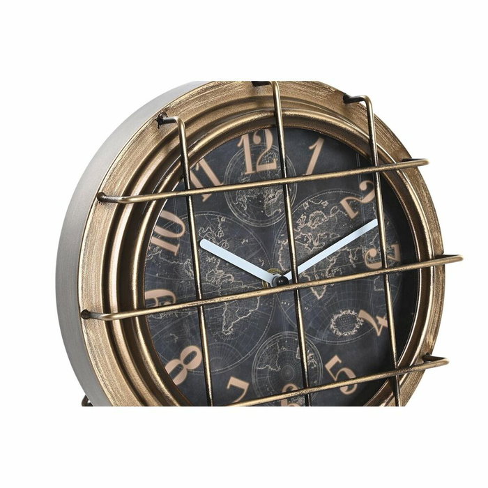 DKD Home Decor Reloj de Sobremesa de Hierro y Cristal, Surtido de 2 Unidades