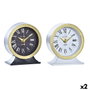 DKD Home Decor Reloj de Sobremesa de Hierro y Cristal, Surtido de 2 Unidades