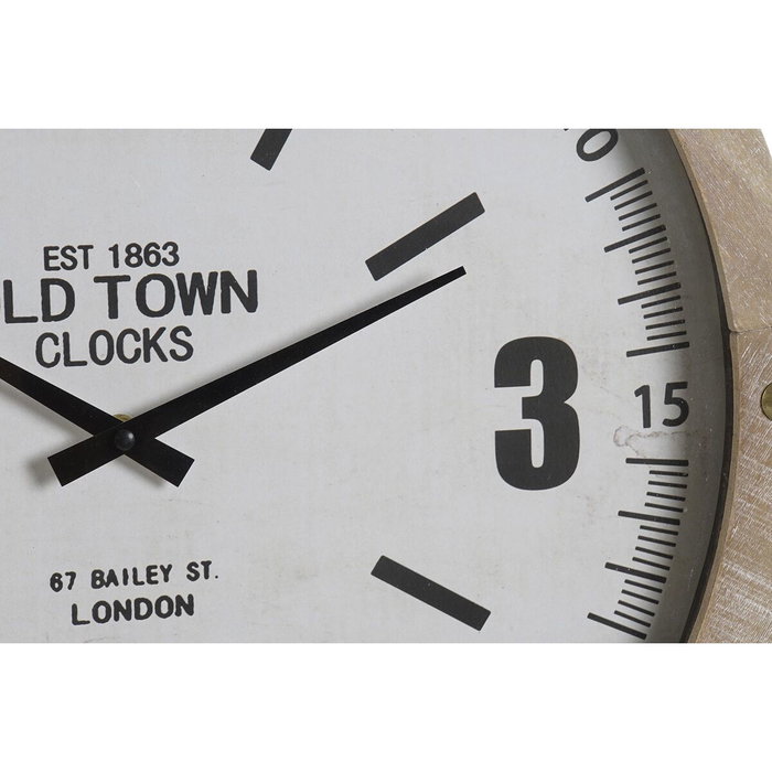 DKD Home Decor Reloj de Pared Hierro y MDF 52x60 Blanco
