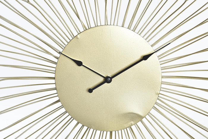 DKD Home Decor Reloj de Pared Moderno Dorado Flor 57 x 57 x 4 cm