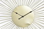 DKD Home Decor Reloj de Pared Moderno Dorado Flor 57 x 57 x 4 cm