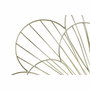 DKD Home Decor Reloj de Pared de Metal con Diseño de Flor Dorado