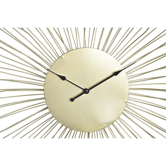 DKD Home Decor Reloj de Pared de Metal con Diseño de Flor Dorado DKD Home Decor Reloj de Pared de Metal con Diseño de Flor Dorado