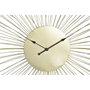 DKD Home Decor Reloj de Pared de Metal con Diseño de Flor Dorado