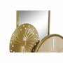 DKD Home Decor Reloj de Sobremesa MDF y Metal con Espejo Natural y Dorado