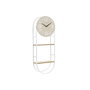 DKD Home Decor Reloj de Pared con Estantería Blanco y Natural