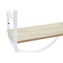 DKD Home Decor Reloj de Pared con Estantería Blanco y Natural