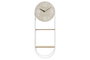 DKD Home Decor Reloj de Pared con Estantería Blanco y Natural