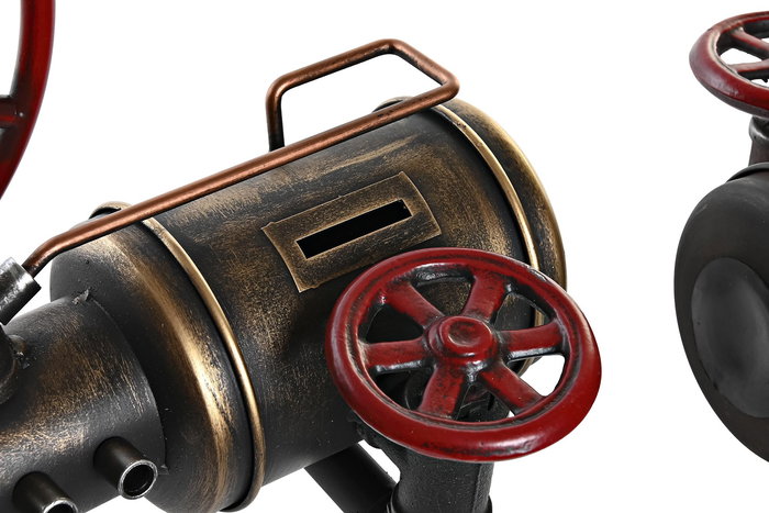 DKD Home Decor Reloj Sobremesa Vintage Dorado Plateado 20 x 26 x 40 cm (2 Unidades)