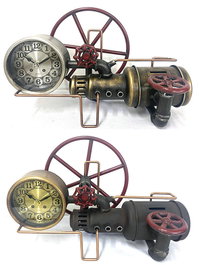 DKD Home Decor Reloj de Sobremesa de Hierro Llave Paso Surtido de 2 Unidades