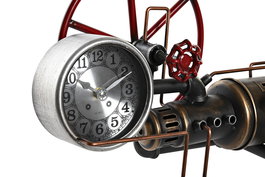 DKD Home Decor Reloj Sobremesa Vintage Dorado Plateado 20 x 26 x 40 cm (2 Unidades)