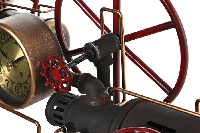 DKD Home Decor Reloj Sobremesa Vintage Dorado Plateado 20 x 26 x 40 cm (2 Unidades)