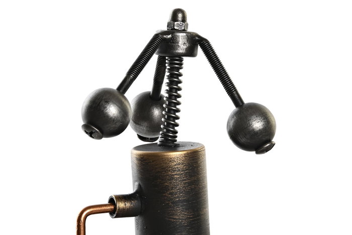 DKD Home Decor Reloj Sobremesa Vintage Dorado Plateado Hierro 40.5 x 15 x 32.5 cm (2 Unidades)