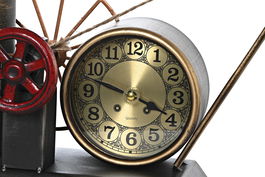 DKD Home Decor Reloj Sobremesa Vintage Dorado Plateado Hierro 40.5 x 15 x 32.5 cm (2 Unidades)