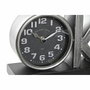 DKD Home Decor Set de 2 Relojes de Sobremesa de Hierro en Negro y Plateado