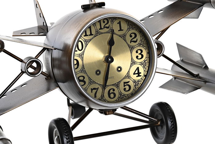 DKD Home Decor Reloj Sobremesa Loft Nave Dorado Plateado Hierro 2 Unidades 28 x 19.5 x 38.5 cm DKD Home Decor Reloj Sobremesa Loft Nave Dorado Plateado Hierro 2 Unidades 28 x 19.5 x 38.5 cm