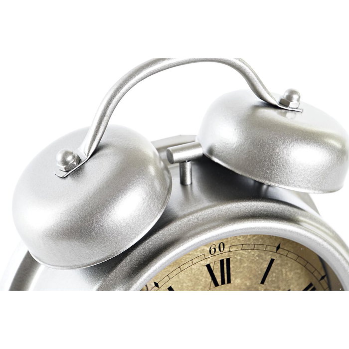 DKD Home Decor Reloj de Sobremesa de Hierro Plateado