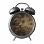 DKD Home Decor Reloj de Sobremesa de Hierro Plateado
