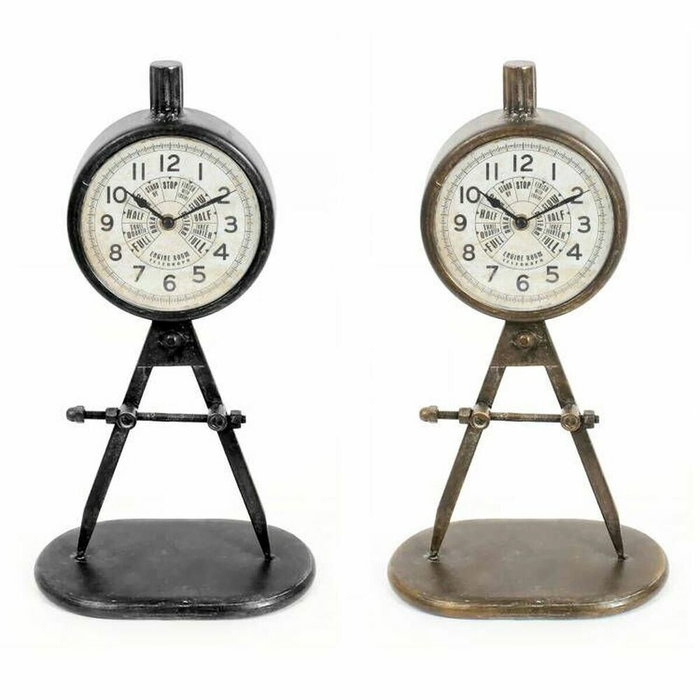 DKD Home Decor Reloj de Sobremesa de Hierro y PVC Surtido de 2 Unidades DKD Home Decor Reloj de Sobremesa de Hierro y PVC Surtido de 2 Unidades
