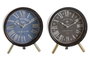DKD Home Decor Reloj Sobremesa Vintage Azul Negro 5 x 24 x 20.5 cm (2 Unidades)