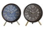DKD Home Decor Reloj de Sobremesa Metal y Cristal Surtido de 2 Unidades