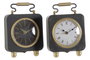 DKD Home Decor Reloj de Sobremesa Metal y PVC Dorado Surtido de 2 Unidades
