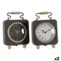 DKD Home Decor Reloj de Sobremesa Metal y PVC Dorado Surtido de 2 Unidades