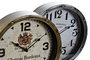 DKD Home Decor Reloj de Sobremesa Metal y Cristal, Surtido de 2 Unidades