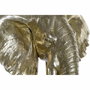 DKD Home Decor Figura de Elefante Dorado y Negro