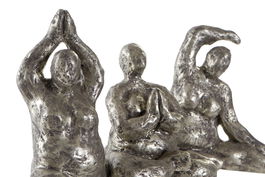 DKD Home Decor Figura Yoga Dorado Resina 3 Unidades 22.5 x 17 x 11 cm