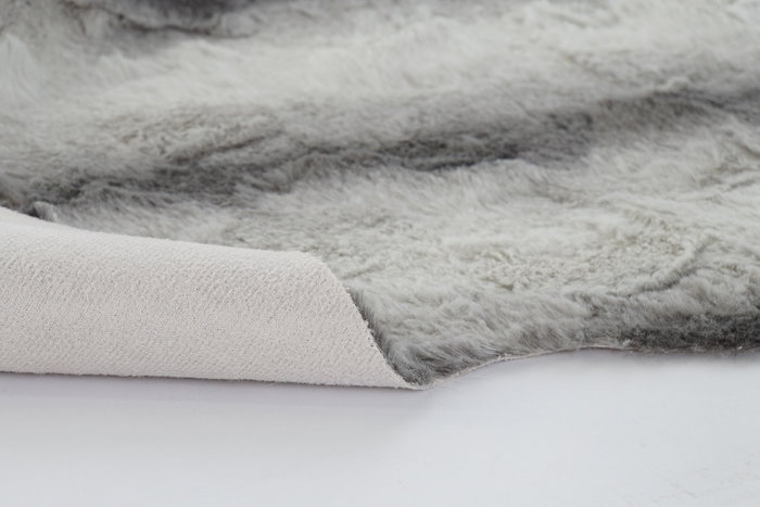 DKD Home Decor Alfombra Animal Print Textil Colonial Gris Claro Blanco Poliester 90 x 60 cm