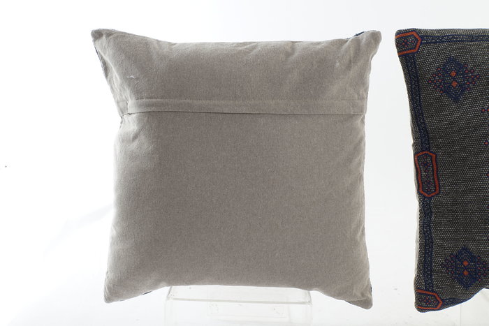 DKD Home Decor Cojín Árabe Azul Naranja 50 x 10 x 50 cm (2 Unidades) Algodón