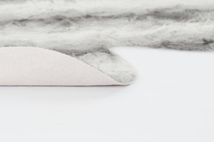 DKD Home Decor Alfombra Alpino Gris Blanco Poliéster 160 x 150 x 2 cm