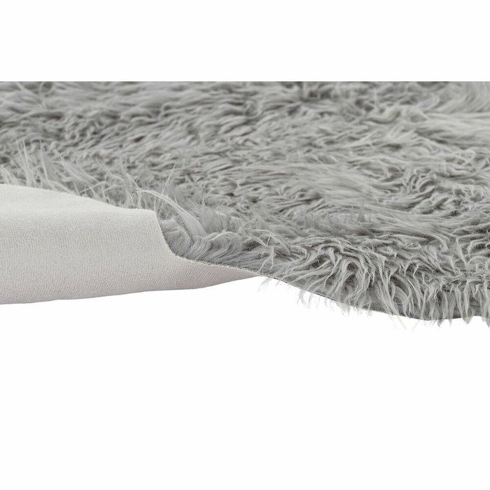 DKD Home Decor Alfombra de Pelo Gris 160x150x2 cm DKD Home Decor Alfombra de Pelo Gris 160x150x2 cm