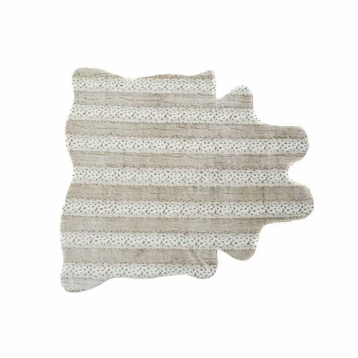 DKD Home Decor Alfombra de Pelo Beige 160x150x2 cm
