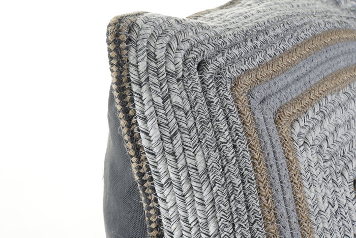 DKD Home Decor Cojín de Algodón y Yute Gris 40x10x40 cm