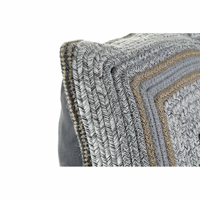 DKD Home Decor Cojín de Algodón y Yute Gris 40x10x40 cm