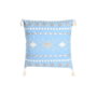 DKD Home Decor Cojín Algodón 60x60x20 cm Azul Desgastado ELAPE