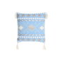 DKD Home Decor Cojín de Algodón Azul Desgastado ELAPE 40x40x15 cm