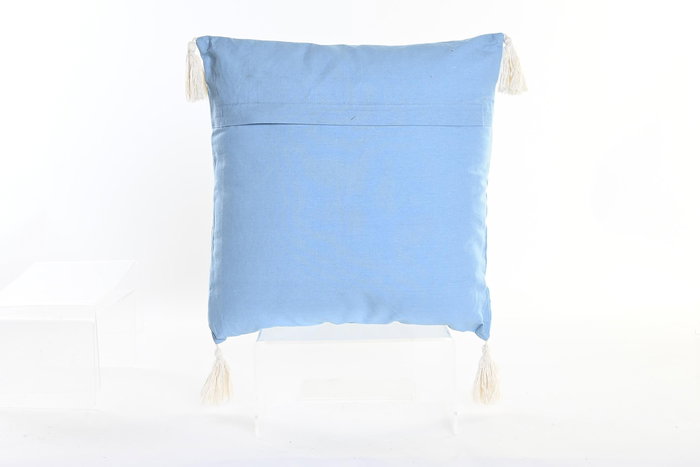 DKD Home Decor Cojin Azul Blanco 40 x 40 x 15 cm
