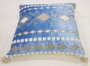 DKD Home Decor Cojín de Algodón Azul Desgastado ELAPE 40x40x15 cm