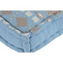 DKD Home Decor Set de 4 Cojines de Algodón Bordados Azul Celeste