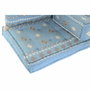 DKD Home Decor Set de 4 Cojines de Algodón Bordados Azul Celeste