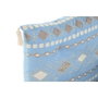 DKD Home Decor Set de 4 Cojines de Algodón Bordados Azul Celeste