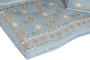 DKD Home Decor Set de 4 Cojines de Algodón Bordados Azul Celeste
