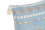DKD Home Decor Set de 4 Cojines de Algodón Bordados Azul Celeste