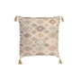 DKD Home Decor Cojín de Algodón Beige con Rombos Desgastados 60x60x20 cm