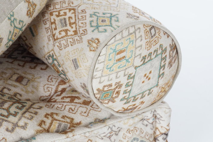 DKD Home Decor Sillón Set de 4 Algodón Beige Desgastado, Ancho 90 cm, Fondo 50 cm, Alto 55 cm, Asiento 11 cm