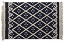 DKD Home Decor Alfombra Bordada 160x230x1 cm Azul Marino y Beige
